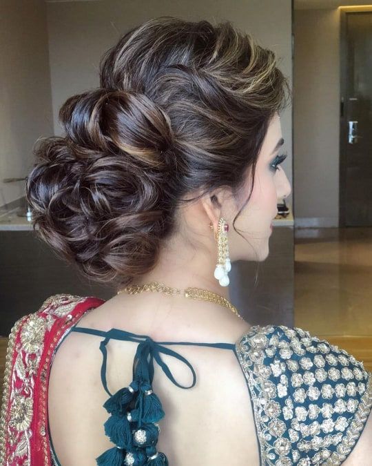 50+ Stunning Indian Hairstyles for Reception | Hair styles, South indian  wedding hairstyles, Indian wedding hairstyles